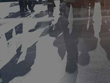 shadows of people in the street